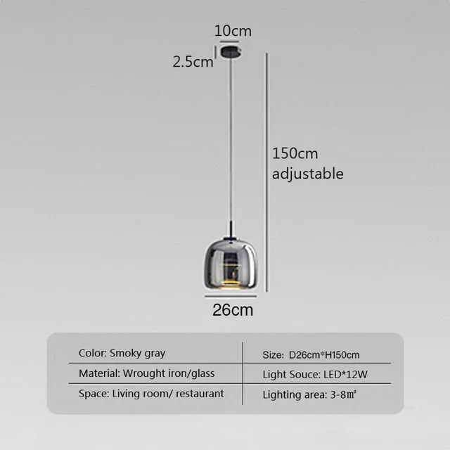 Minimalistische Glas Pendelleuchte - Elegante und schlanke Beleuchtung für jeden Raum | Karnz