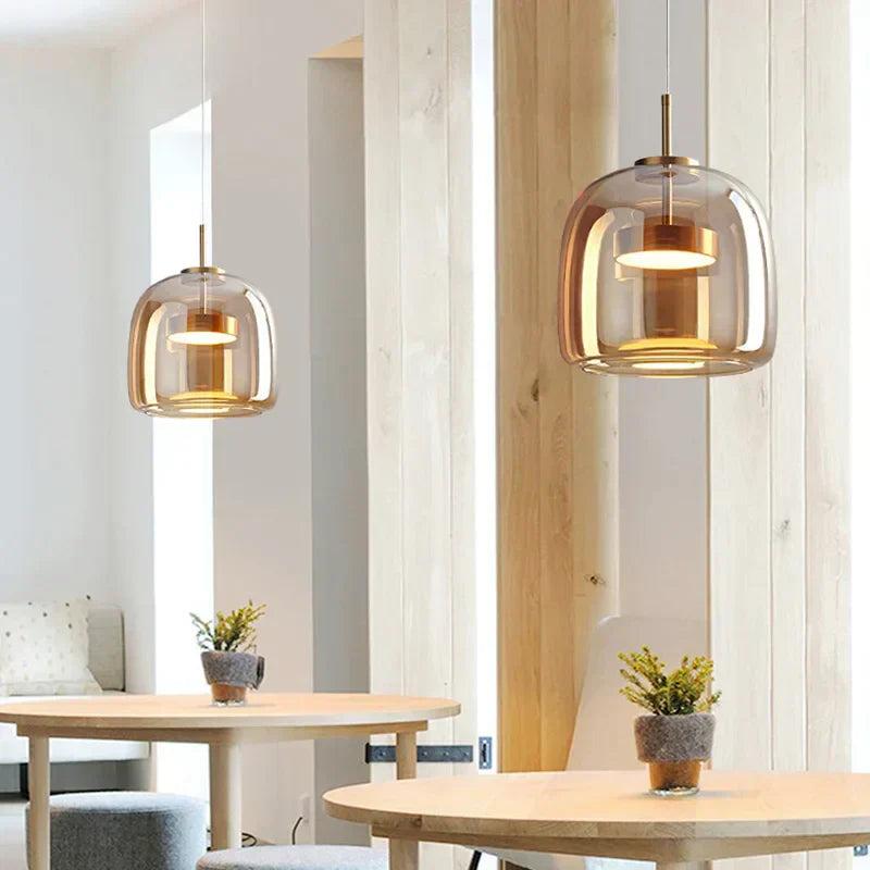Minimalistische Glas Pendelleuchte - Elegante und schlanke Beleuchtung für jeden Raum | Karnz