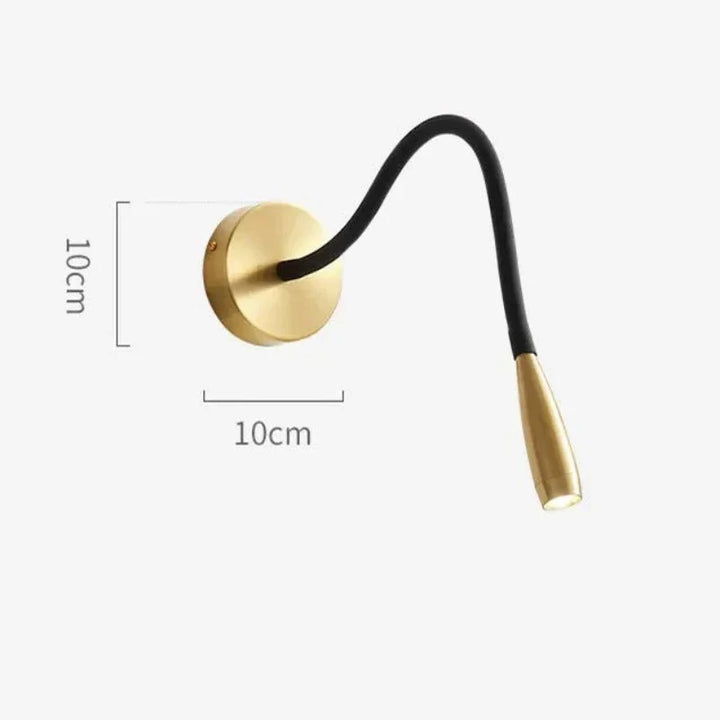 Moderne Wandleuchte mit flexiblem Arm für Innenbereich – Verstellbare LED Wandlampe für Wohnzimmer und Schlafzimmer | Karnz