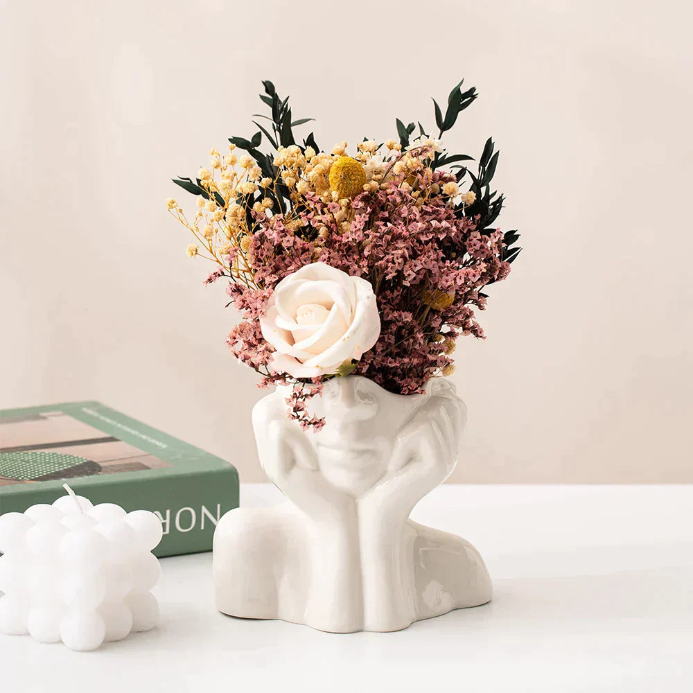 Einzigartige und Moderne Keramikvase, Dekorative Blumenvase für Wohnzimmer und Büro" | Karnz
