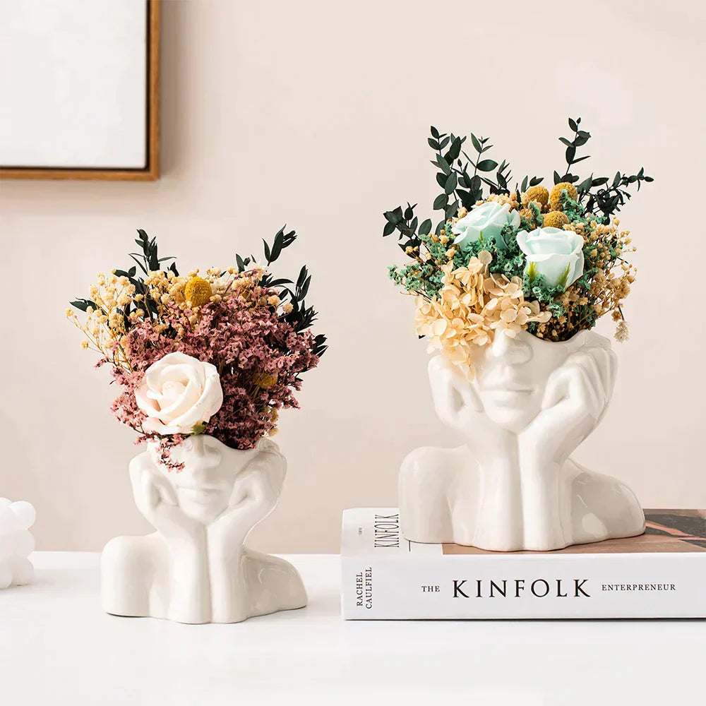 Einzigartige und Moderne Keramikvase, Dekorative Blumenvase für Wohnzimmer und Büro" | Karnz