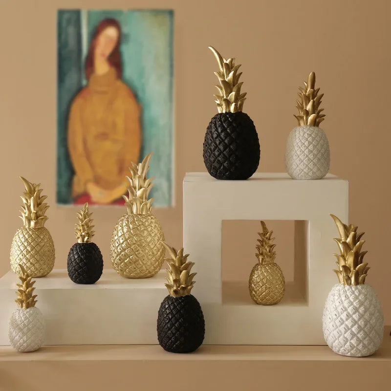 Goldene Ananas Wohnkultur