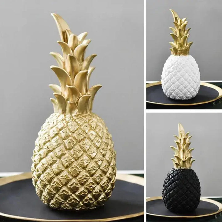 Goldene Ananas Dekoration, Exklusiver Wohnakzent für Moderne Raumgestaltung | Karnz