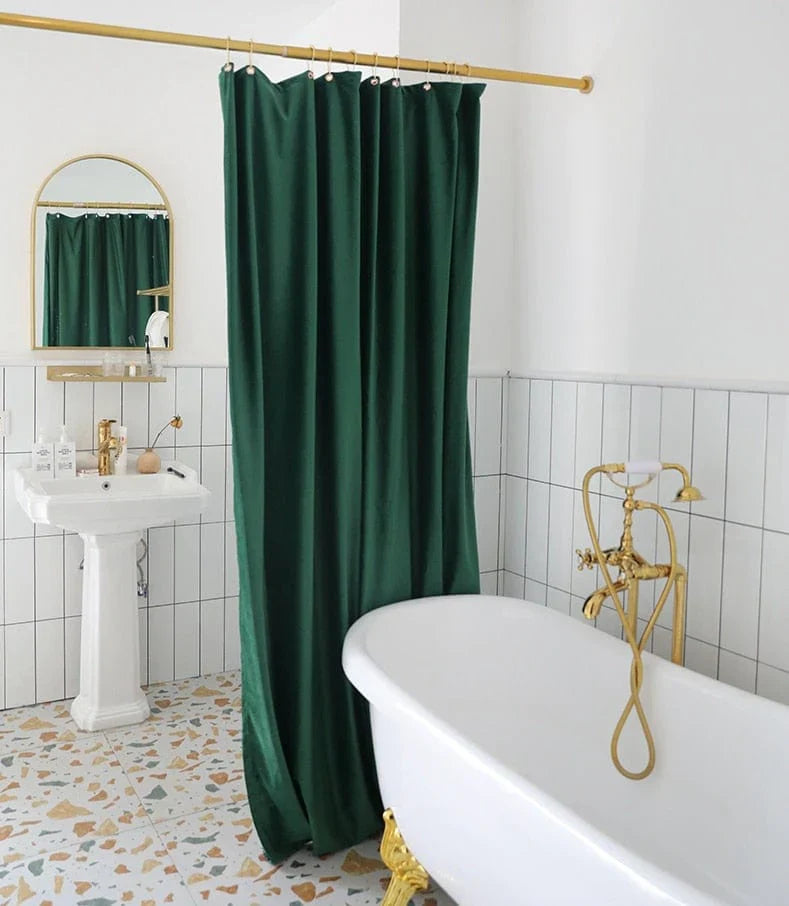 Nordic Velvet Duschvorhang Karnz