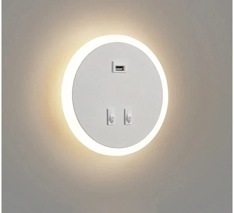 Moderne LED-Wandleuchte mit USB-Ladefunktion – Dimmbare, stimmungsvolle Beleuchtung für Wohnzimmer und Schlafzimmer | Karnz