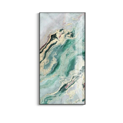 Nordic Aqua Blau Grün Goldene Flüssige Marmor Druck Wandkunst Feine Kunst Leinwand Drucken Bilder Für Luxus Wohnzimmer Foyer Hotel Zimmer Dekor | Karnz