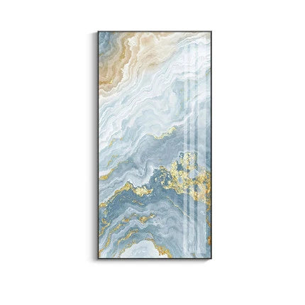 Nordic Aqua Blau Grün Goldene Flüssige Marmor Druck Wandkunst Feine Kunst Leinwand Drucken Bilder Für Luxus Wohnzimmer Foyer Hotel Zimmer Dekor | Karnz