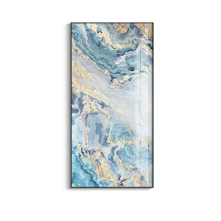 Nordic Aqua Blau Grün Goldene Flüssige Marmor Druck Wandkunst Feine Kunst Leinwand Drucken Bilder Für Luxus Wohnzimmer Foyer Hotel Zimmer Dekor | Karnz