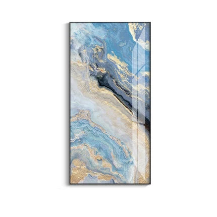 Nordic Aqua Blau Grün Goldene Flüssige Marmor Druck Wandkunst Feine Kunst Leinwand Drucken Bilder Für Luxus Wohnzimmer Foyer Hotel Zimmer Dekor | Karnz