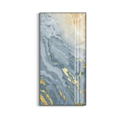 Nordic Aqua Blau Grün Goldene Flüssige Marmor Druck Wandkunst Feine Kunst Leinwand Drucken Bilder Für Luxus Wohnzimmer Foyer Hotel Zimmer Dekor | Karnz
