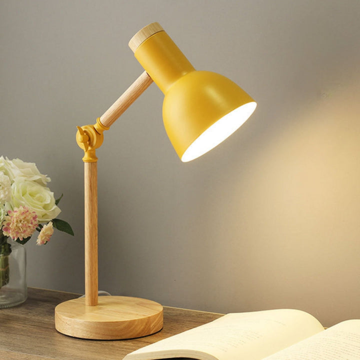 Verstellbare Holz- und Eisen-Schreibtischlampe | Karnz