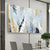 Nordic Abstract Blaue Goldene Palmblätter & Federn Wandkunst Fine Art Leinwanddrucke Moderne Abstrakte Botanische Bilder Für Wohnzimmer Schlafzimmer Kunst Dekor