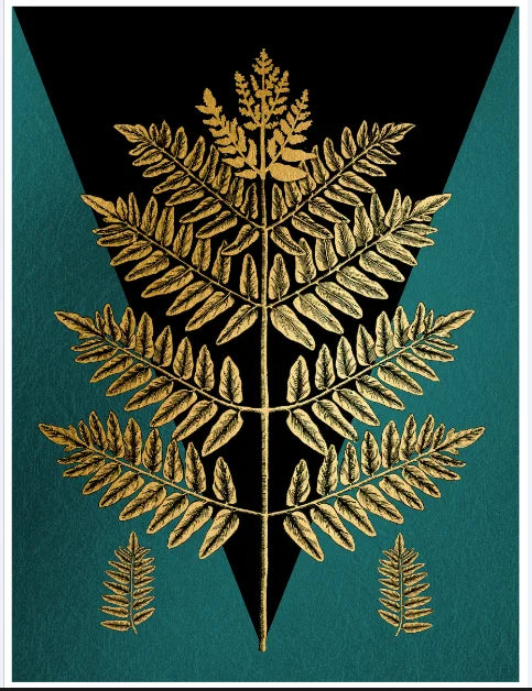 Nordic Abstract Golden Fern Deer Flamingo Wandkunst Fine Art Leinwanddrucke Bilder Für Modernes Apartment Wohnzimmer Esszimmer Kunst Dekor