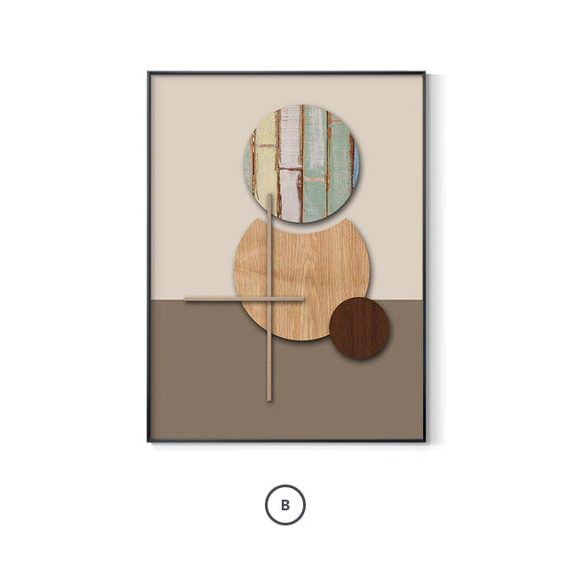 Skandinavische abstrakte sphärische geometrische Wandkunst feine Kunstdrucke auf Leinwand neutrale Farb Bilder für luxuriöses Wohnzimmer Schlafzimmer Büro Innendekoration | Karnz