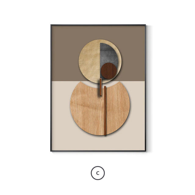 Skandinavische abstrakte sphärische geometrische Wandkunst feine Kunstdrucke auf Leinwand neutrale Farb Bilder für luxuriöses Wohnzimmer Schlafzimmer Büro Innendekoration | Karnz