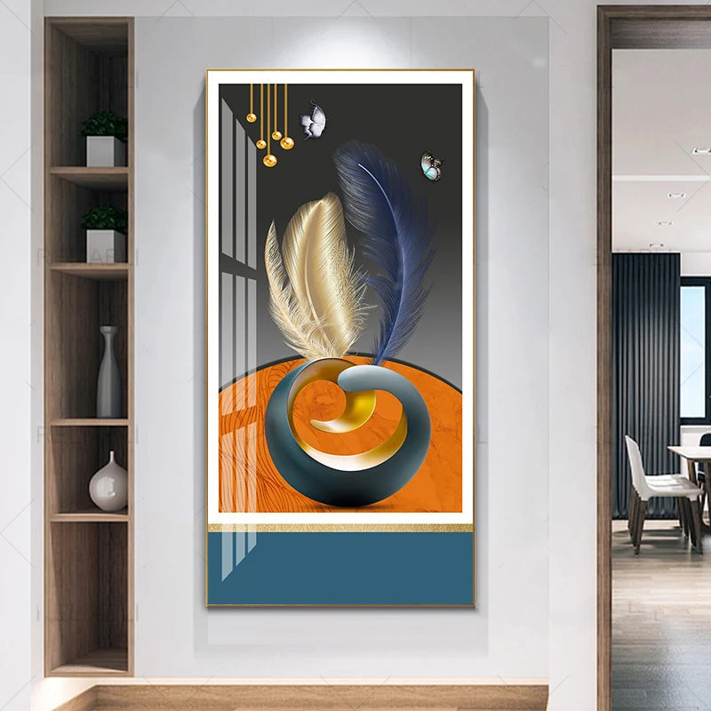 Nordic Celestial Harmony Wandkunst Feine Kunstleinwanddrucke Leichte Luxus Abstrakte Glückbringende Bilder Für Modernes Apartment Wohnzimmer Foyer Kunst Dekor (Unrahmt)