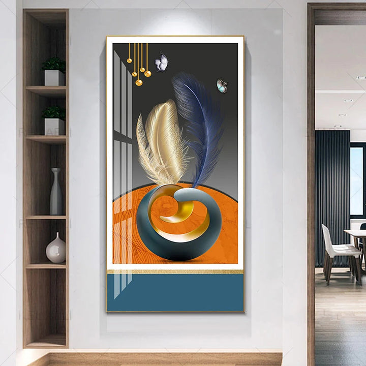 Nordic Celestial Harmony Wandkunst Feine Kunstleinwanddrucke Leichte Luxus Abstrakte Glückbringende Bilder Für Modernes Apartment Wohnzimmer Foyer Kunst Dekor (Unrahmt)