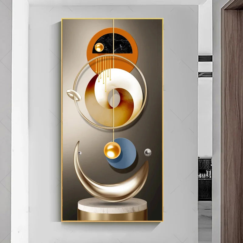 Nordic Celestial Harmony Wandkunst Feine Kunstdrucke Leichte Luxus Abstrakte Glücksbringer Bilder Für Modernes Apartment Wohnzimmer Flur Kunst Dekor