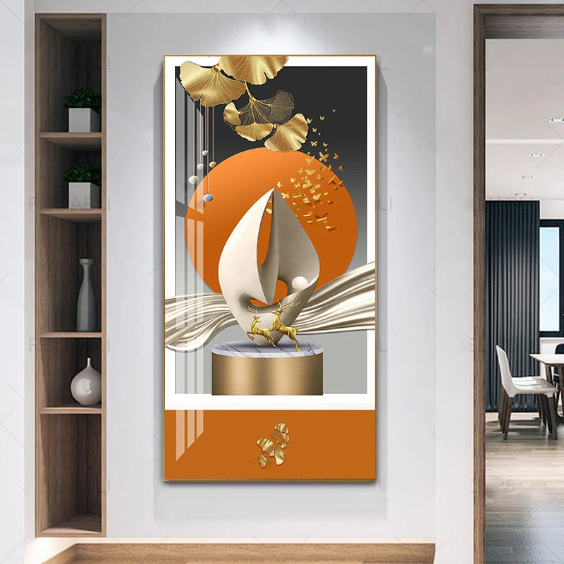Nordic Celestial Harmony Wandkunst Feine Kunstdrucke Leichte Luxus Abstrakte Glücksbringer Bilder Für Modernes Apartment Wohnzimmer Flur Kunst Dekor