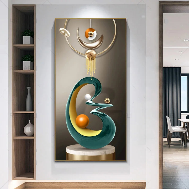 Nordic Celestial Harmony Wandkunst Feine Kunstdrucke Leichte Luxus Abstrakte Glücksbringer Bilder Für Modernes Apartment Wohnzimmer Flur Kunst Dekor