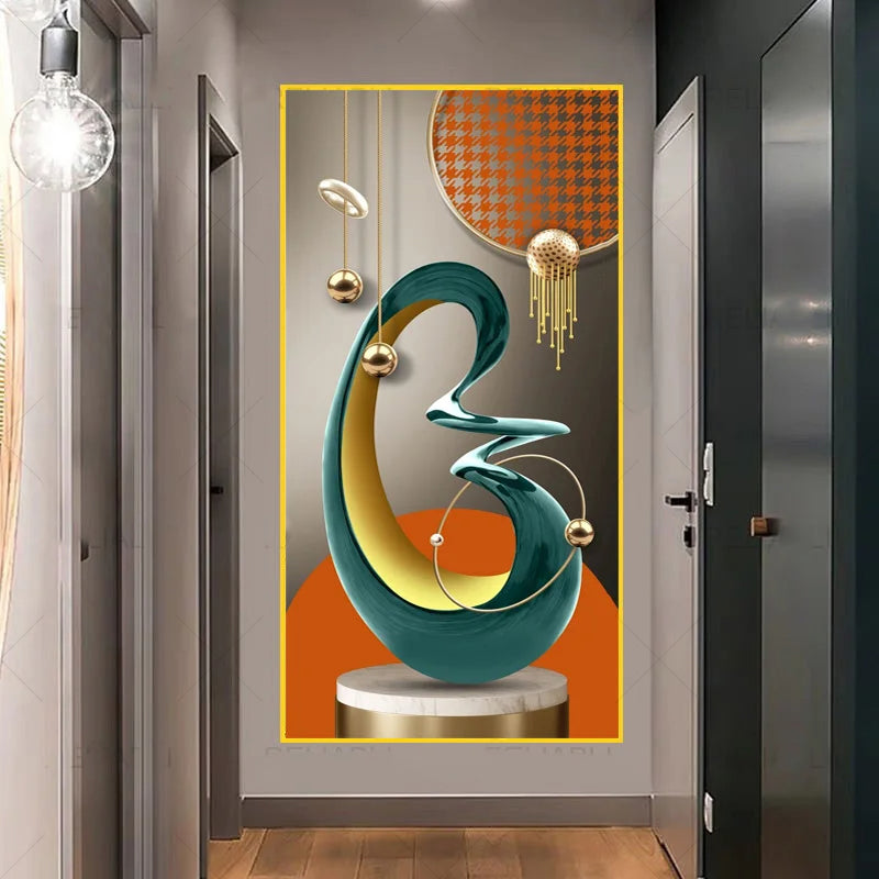 Nordic Celestial Harmony Wandkunst Feine Kunstdrucke Leichte Luxus Abstrakte Glücksbringer Bilder Für Modernes Apartment Wohnzimmer Flur Kunst Dekor