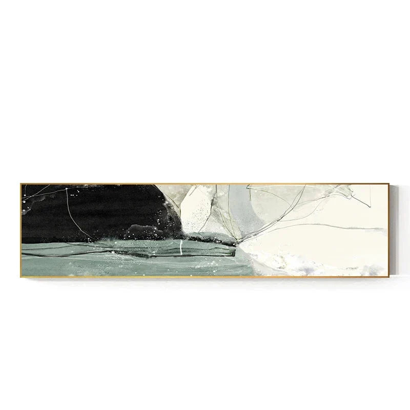 Nordic Geomorphe Abstrakte Breitformat-Wandkunst Fine Art Leinwanddrucke Moderne Bilder Für Über Dem Bett Zeitgenössische Wohnzimmerkunst Für Über Dem Sofa