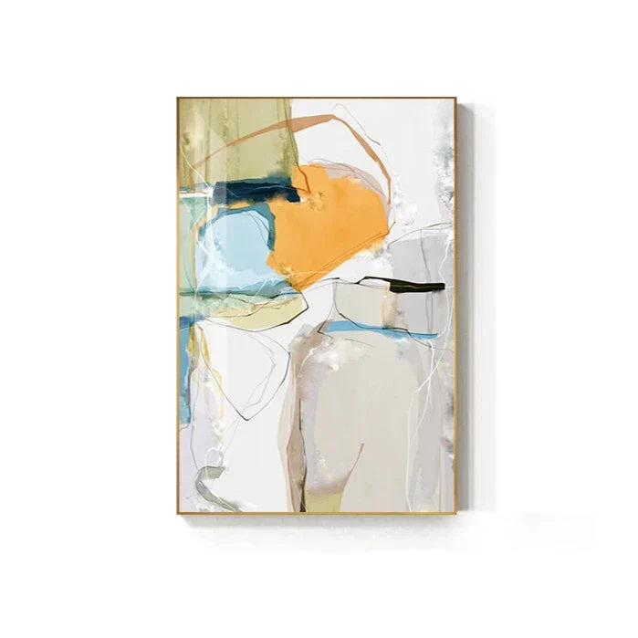 Nordic Geomorphic Color Chaos Abstrakte Wandkunst Fine Art Leinwanddrucke Bilder für modernes Apartment Wohnzimmer zeitgenössische Wohnkultur