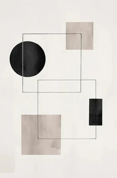 Nordic Minimalist Geometrische Abstrakte Wandkunst Fein Kunst Leinwand Drucke Beige Schwarz Abstrakte Bilder Für Moderne Wohnung Dekor
