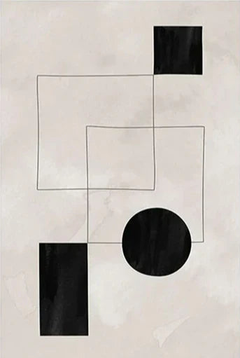 Nordic Minimalist Geometrische Abstrakte Wandkunst Fein Kunst Leinwand Drucke Beige Schwarz Abstrakte Bilder Für Moderne Wohnung Dekor