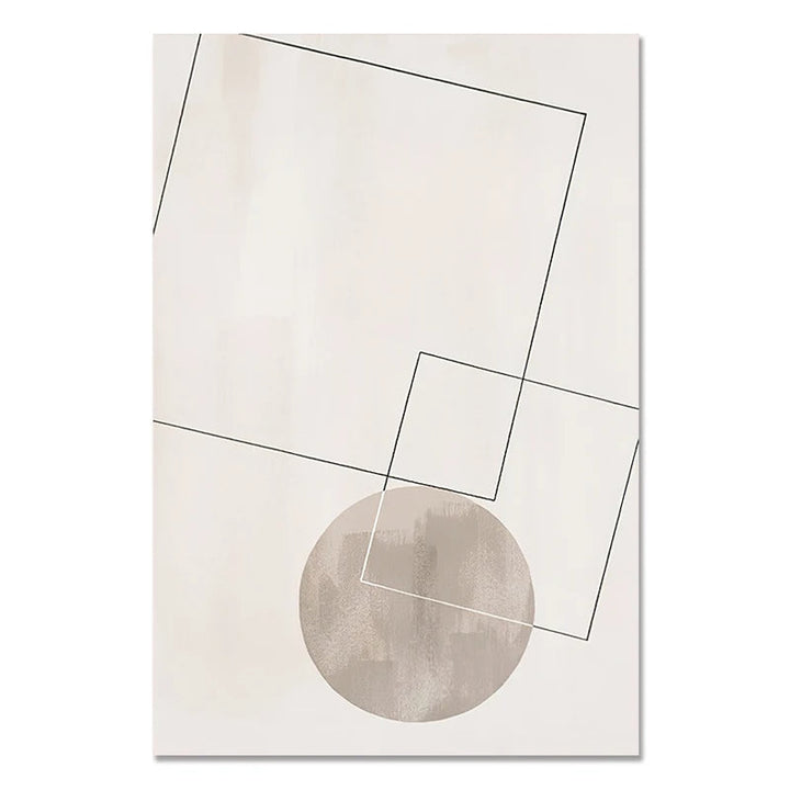 Nordic Minimalist Geometrische Abstrakte Wandkunst Fein Kunst Leinwand Drucke Beige Schwarz Abstrakte Bilder Für Moderne Wohnung Dekor