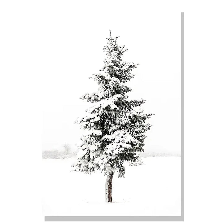 Nordic Winter Forest Deer Landschaft Wandkunst Fine Art Leinwanddrucke Galerie Wandbilder für Wohnzimmer Esszimmer Kunst für skandinavische Wohnkultur | Karnz