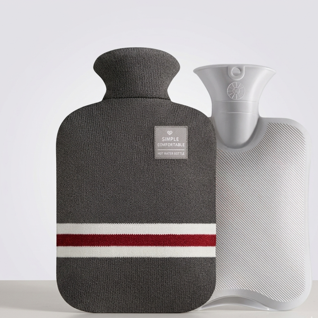 Wärmeflasche 2L mit Strickbezug | Karnz