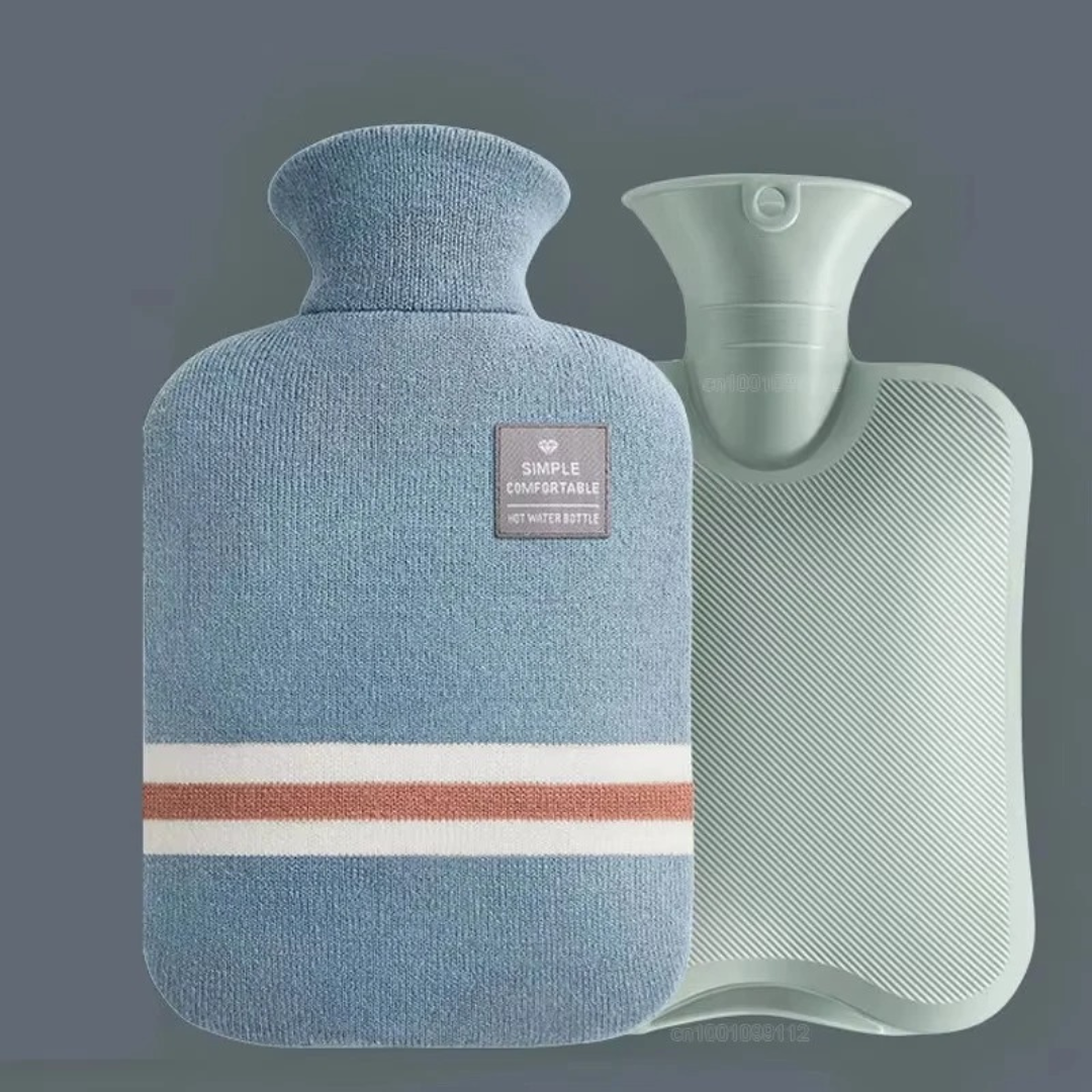 Wärmeflasche 2L mit Strickbezug | Karnz