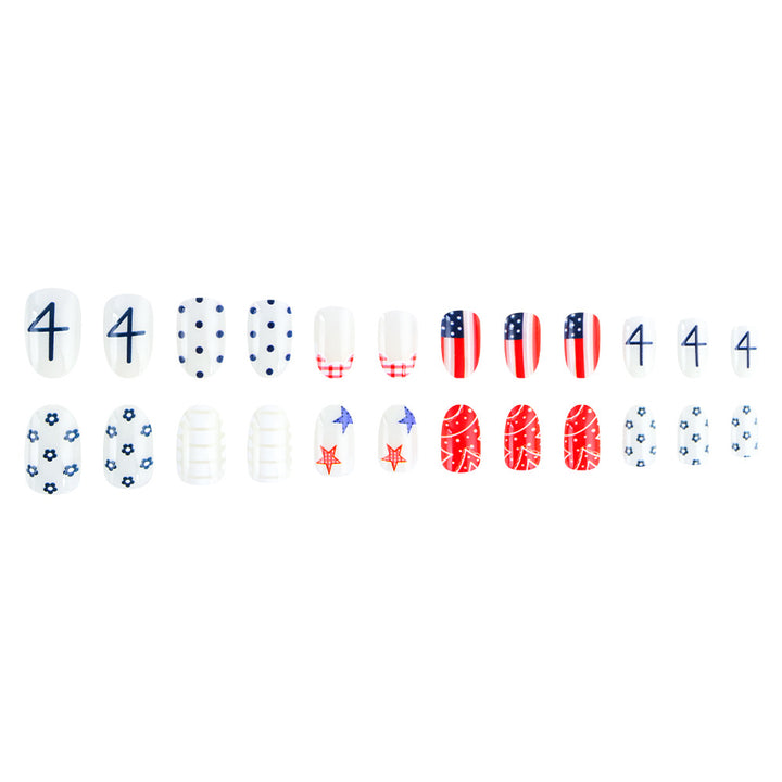 Patriotisches Nagelkunstdesign Karnz