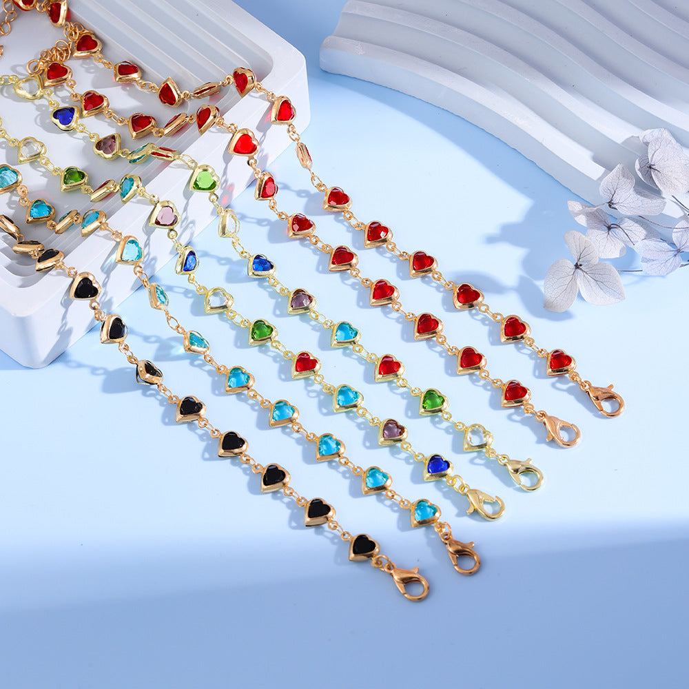 Herzförmiges Charm Armband Karnz
