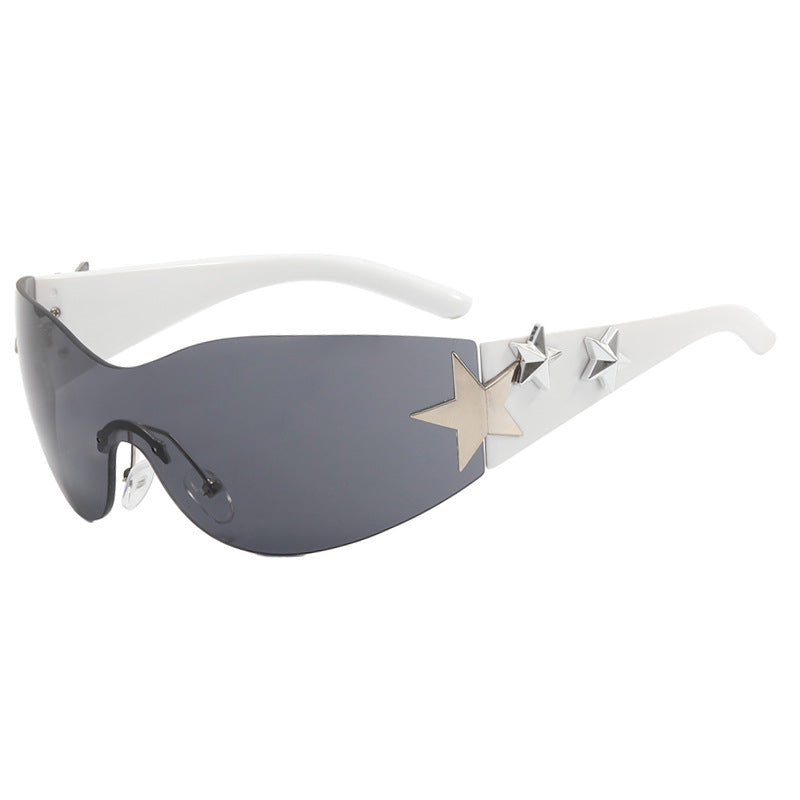Damen trendige Sonnenbrille mit einzigartigem Sternen-Design Karnz