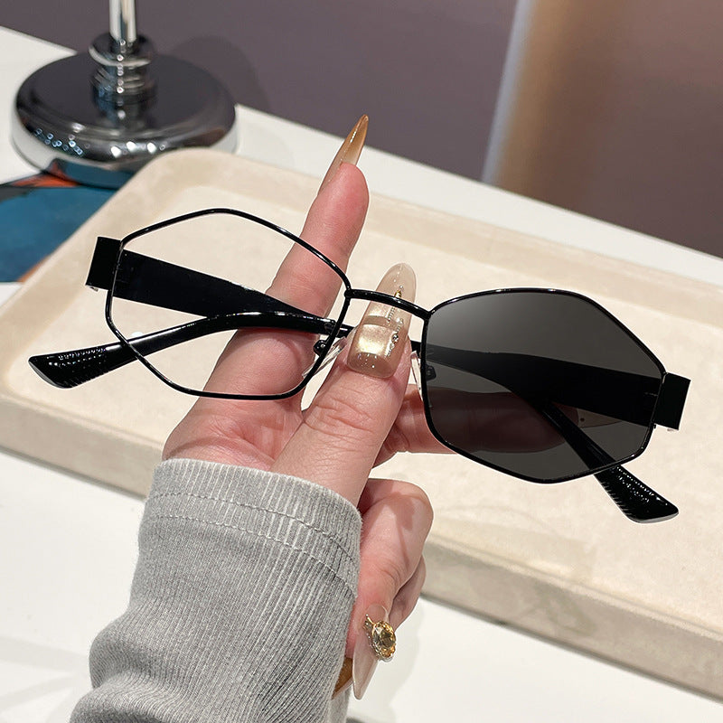 Damen modische Sonnenbrille im eleganten Sechseck-Design Karnz