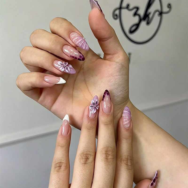 Floral Design Press-On Nail Set Karnz