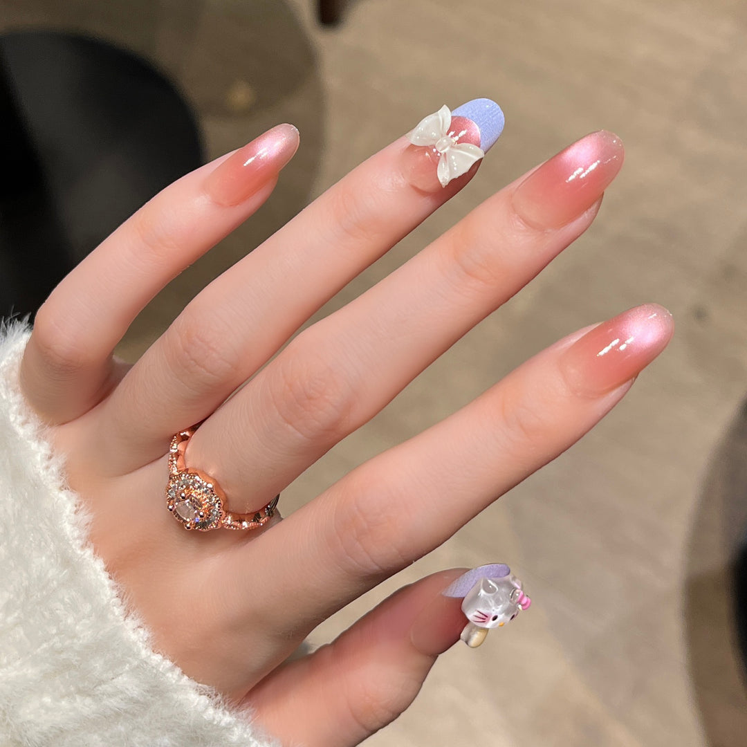 Premium Glitzernde Press-On Nagelerweiterungen Karnz