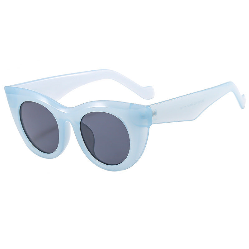 Damen Cat-Eye Sonnenbrille mit transparentem Rahmen und polarisierten Gläsern Karnz