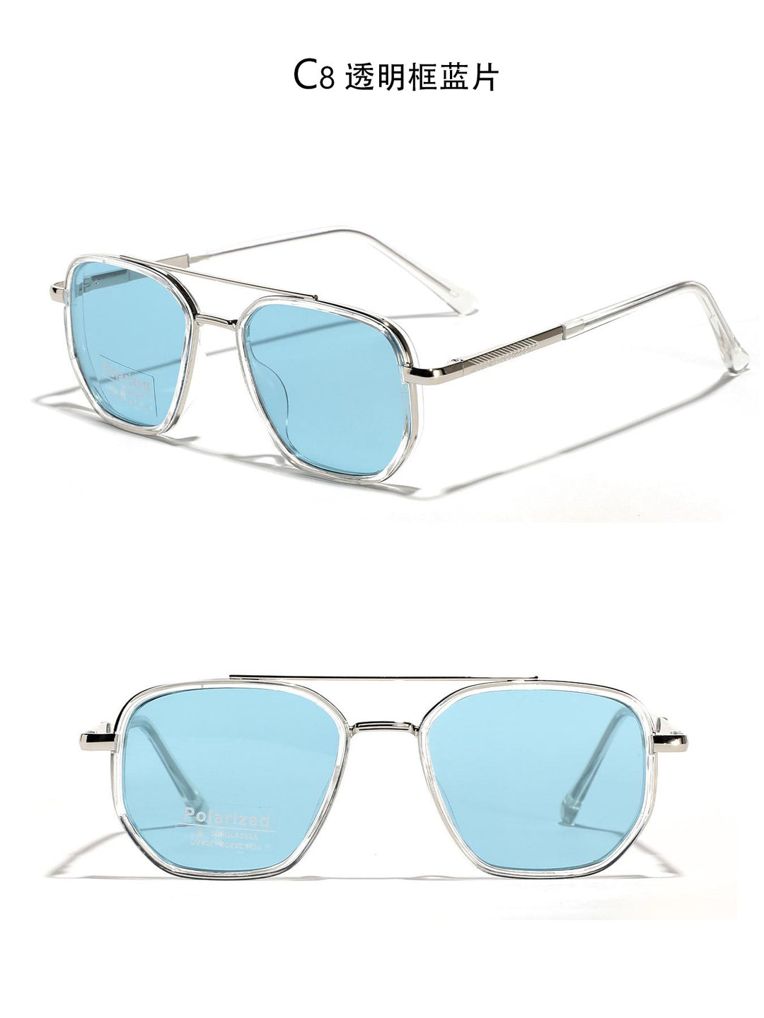 Damen Quadratische Sonnenbrille mit polarisierten Gläsern und elegantem Metallrahmen Karnz