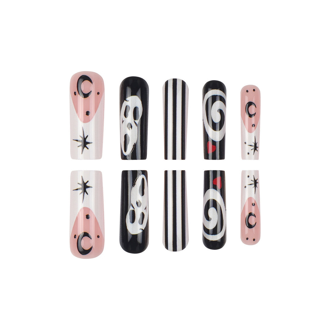 Künstlerisches Themen-Press-On-Nagelset Karnz