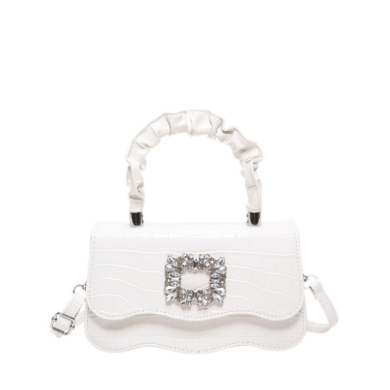 Glamouröse Krokodiltextur Abendhandtasche Karnz