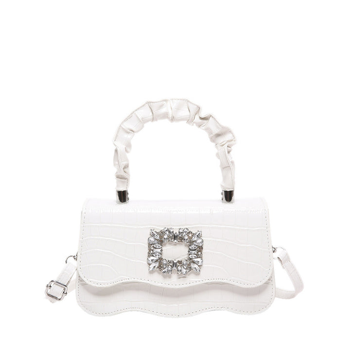 Glamouröse Krokodiltextur Abendhandtasche Karnz