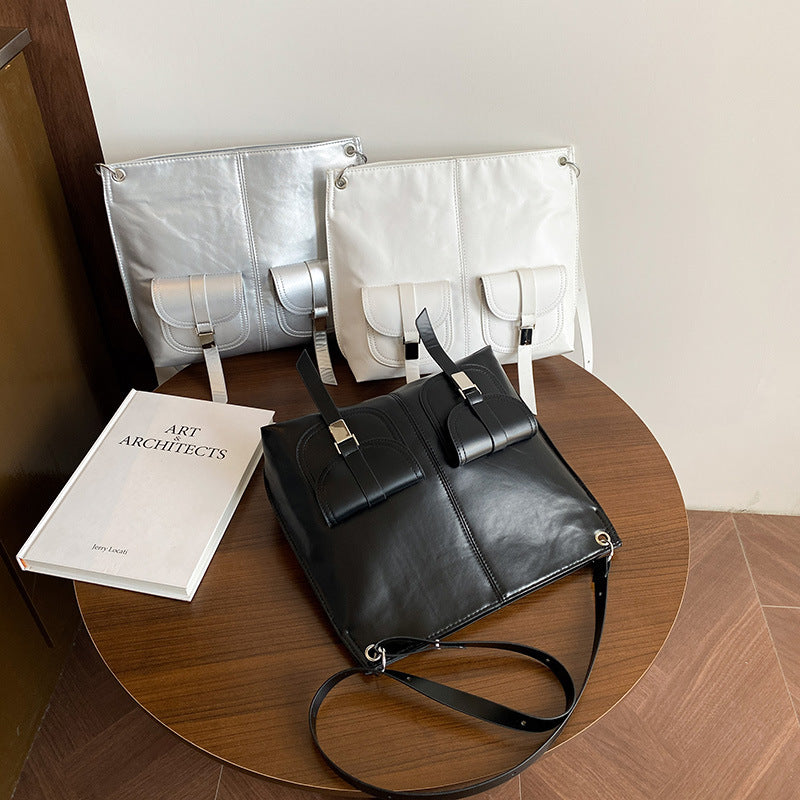 Moderne Strukturierte Schultertasche Karnz