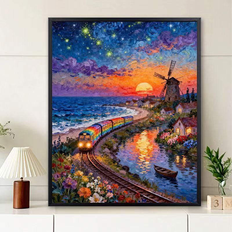 Vibrant Scenic Sunset Wandkunst Karnz