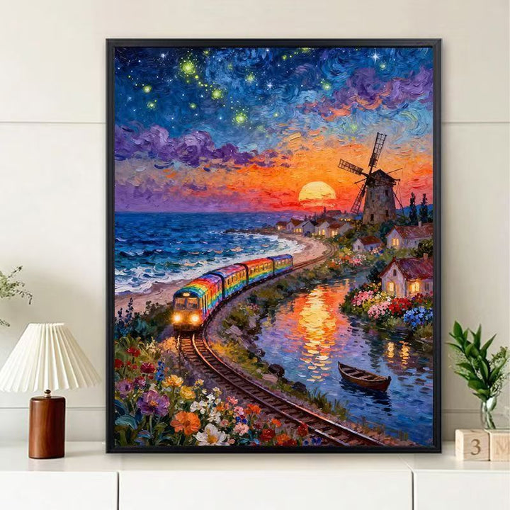 Vibrant Scenic Sunset Wandkunst Karnz