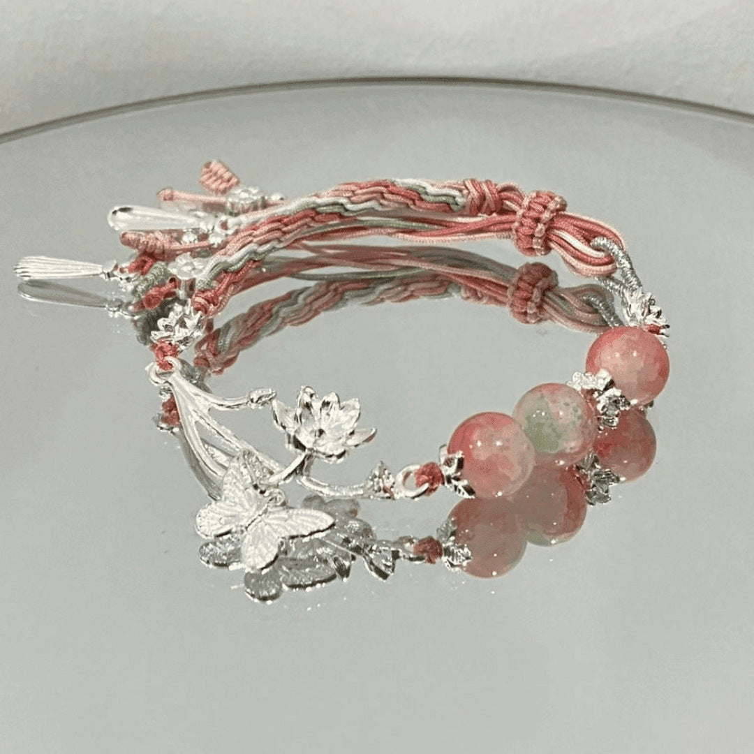 Verstellbares Edelstein Charm Armband Karnz