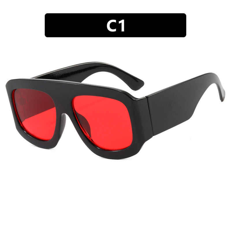 Damen modische oversized Sonnenbrille mit breitem Rahmen und schützendem UV-Filter Karnz