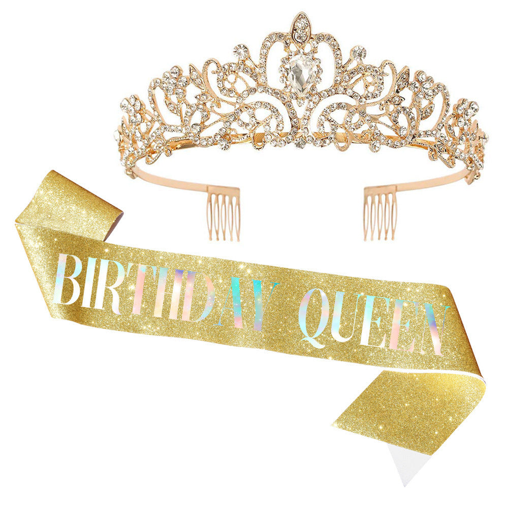 Damen Festliche Tiara mit schimmernden Strasssteinen Karnz